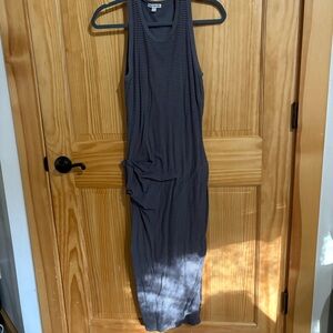 James Perse Charcoal and Black Midi Dress